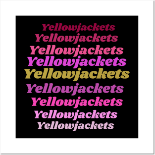 Yellowjackets repeat pattern Posters and Art